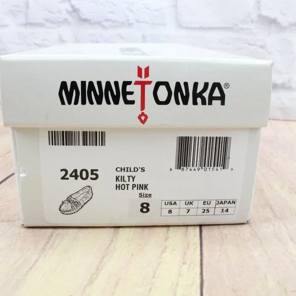 New! Minnetonka Pink Suede Moccasin Slip on Flat Loafer Shoes Size US 8 - Picture 2 of 8